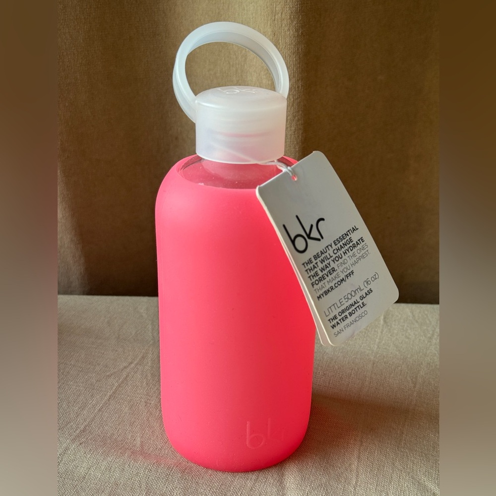 bkr Pink Water Bottle - 16 oz Little in Rosy